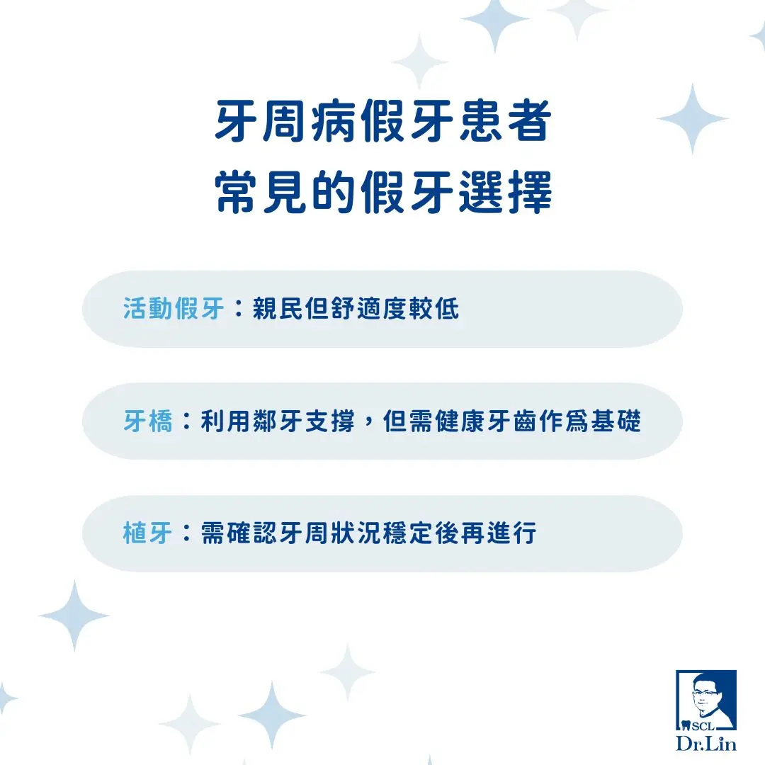 牙周病假牙患者常見的假牙選擇