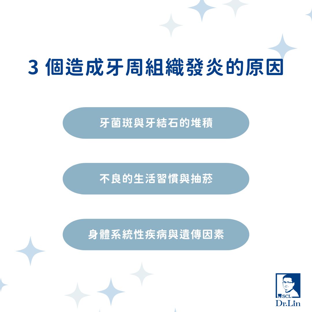3個造成牙周組織發炎的原因